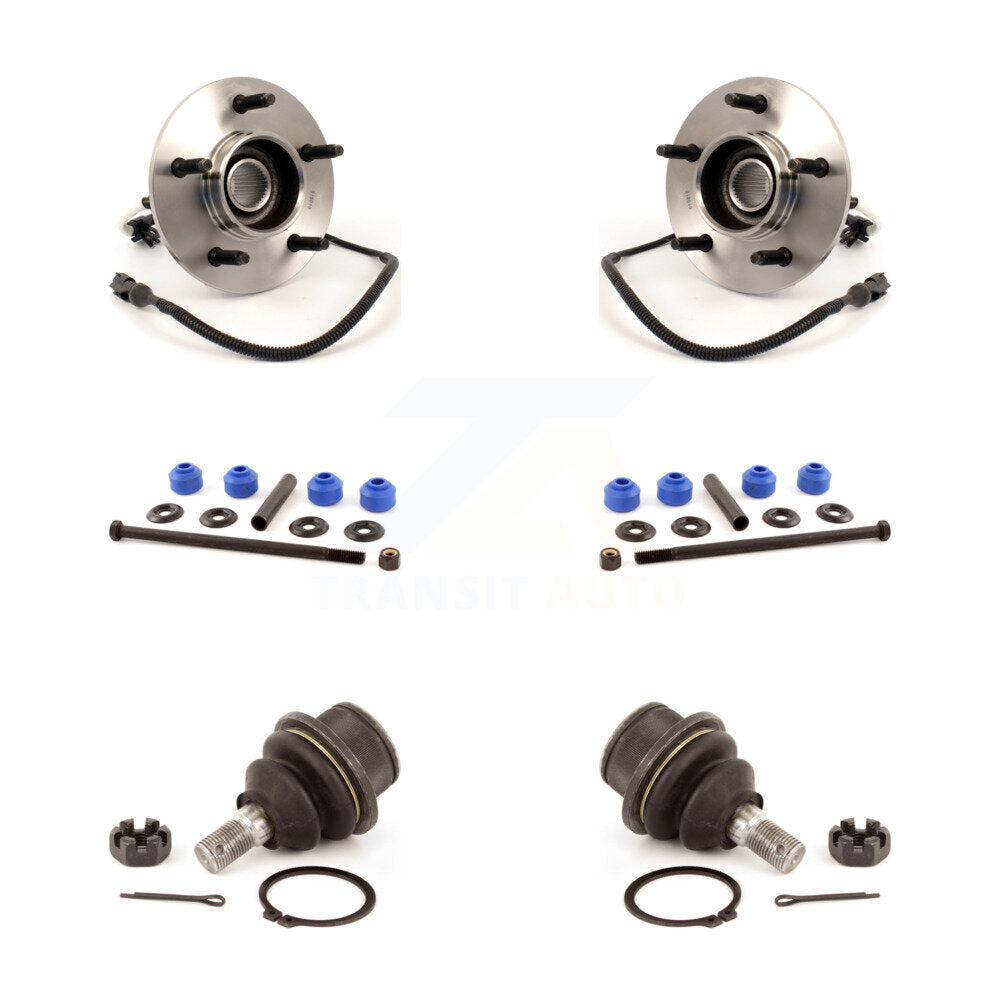 Hub Bearing Lower Ball Joint Link Front Kit For Ford F-150 4WD with 4-Wheel ABS