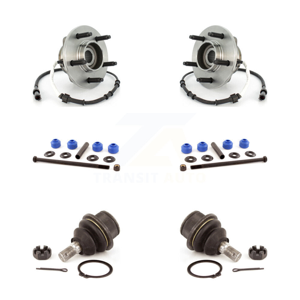 Hub Bearing Lower Ball Joint And Sway Bar Link Front Kit For Ford F-150 Heritage