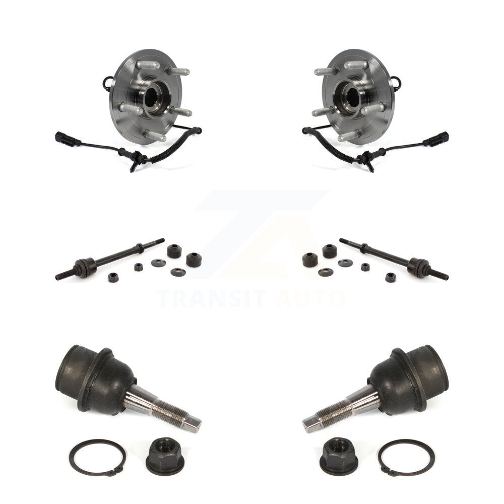 Hub Bearing Lower Ball Joint & Sway Bar Link Front Kit For Ram 1500 Classic 4WD
