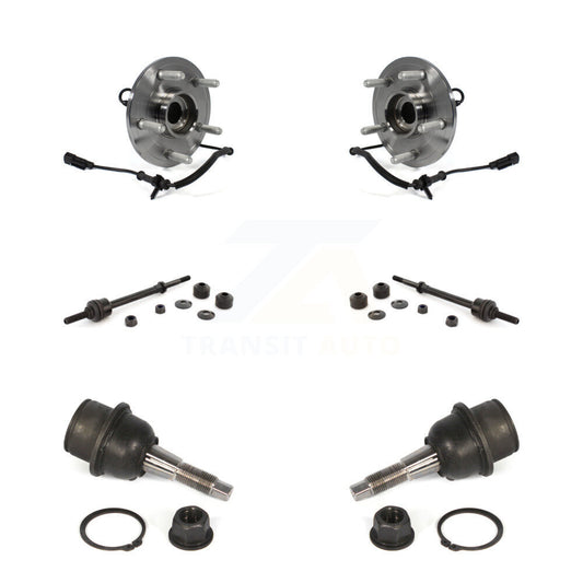 Hub Bearing Lower Ball Joint & Sway Bar Link Front Kit For Ram 1500 Classic 4WD