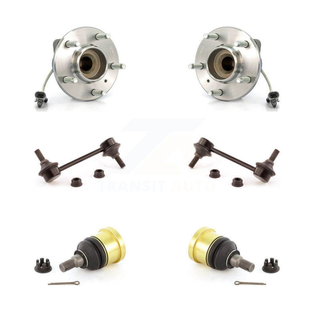 Hub Bearing Lower Ball Joint Sway Bar Stabilizer Link Front Kit For Cadillac CTS