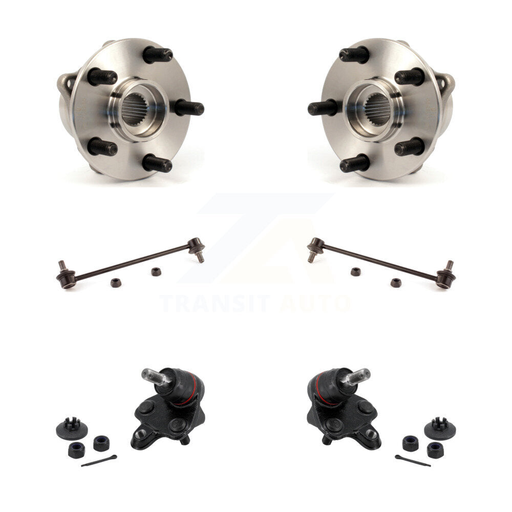 Hub Bearing Lower Ball Joint Sway Bar Link Front Kit For 2004-2009 Toyota Prius