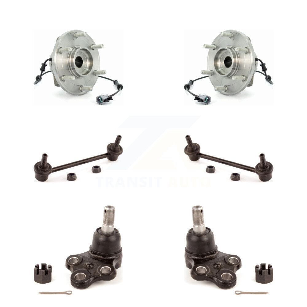 Hub Bearing Lower Ball Joint And Link Front Kit For 2004 Nissan Pathfinder LE SE