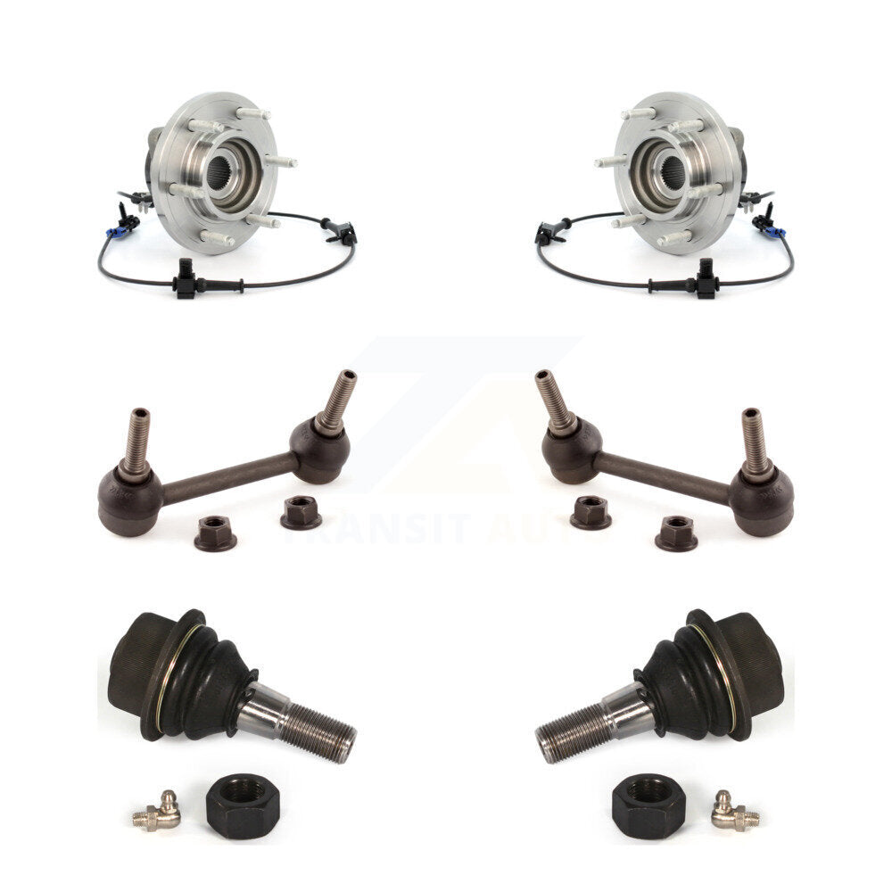 Hub Bearing Lower Ball Joint And Sway Bar Link Front Kit For 2006-2008 Hummer H3