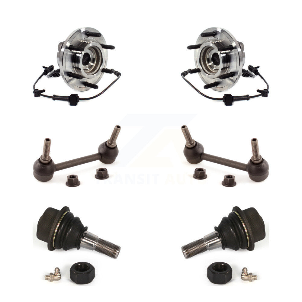 Hub Bearing Lower Ball Joint Sway Bar Link Front Kit For 2009-2010 Hummer H3T H3