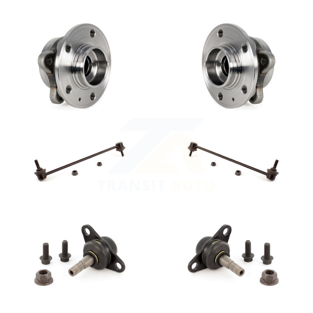 Hub Bearing Lower Ball Joint & Sway Bar Stabilizer Link Front Kit For Volvo XC90