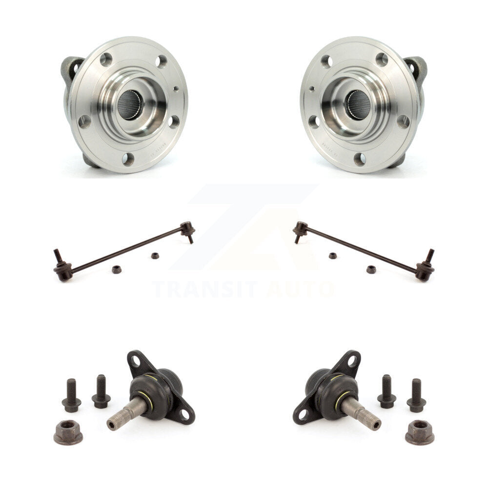 Hub Bearing Lower Ball Joint & Sway Bar Stabilizer Link Front Kit For Volvo XC90