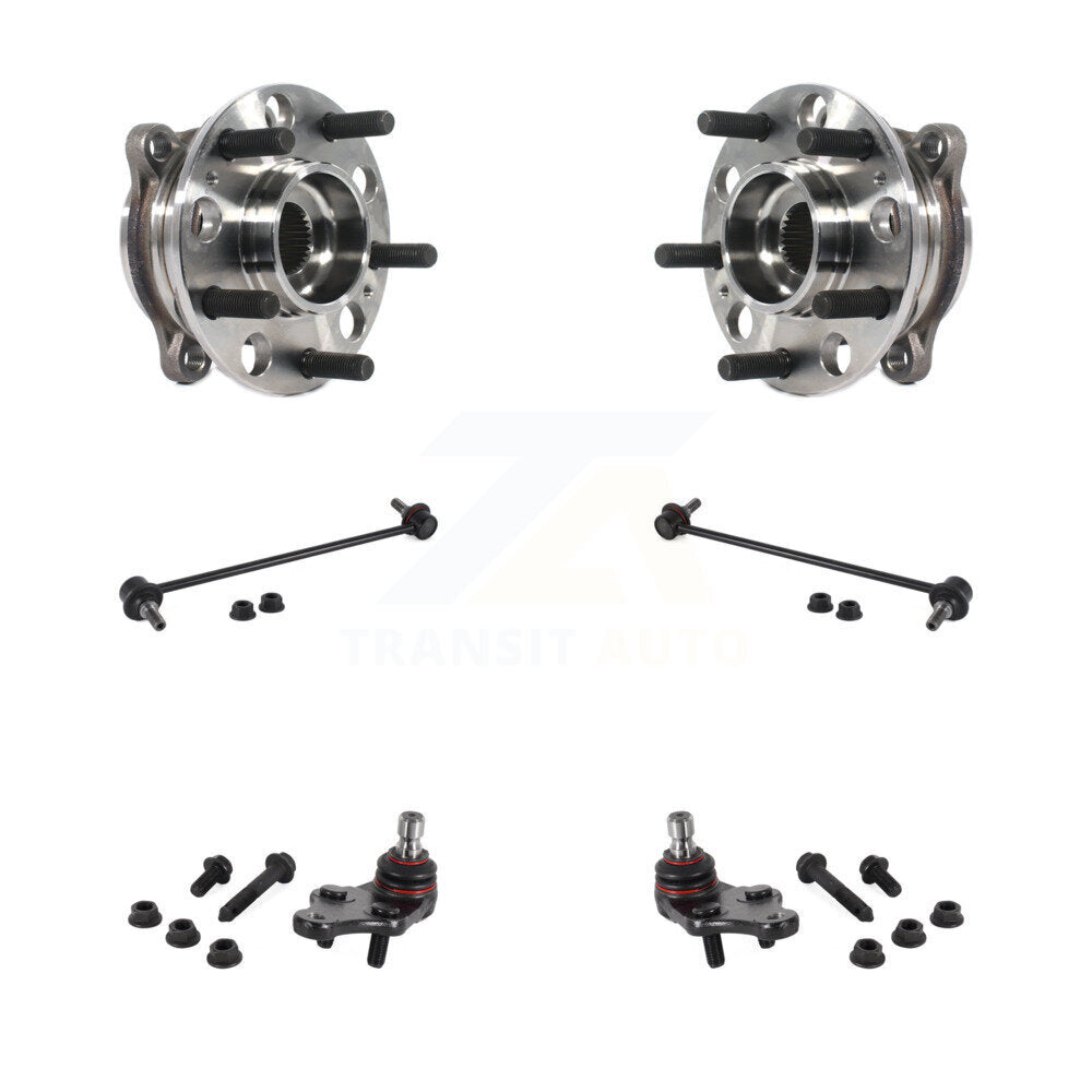 Hub Bearing Lower Ball Joint & Sway Bar Link Front Kit For 2016-2020 Kia Sorento