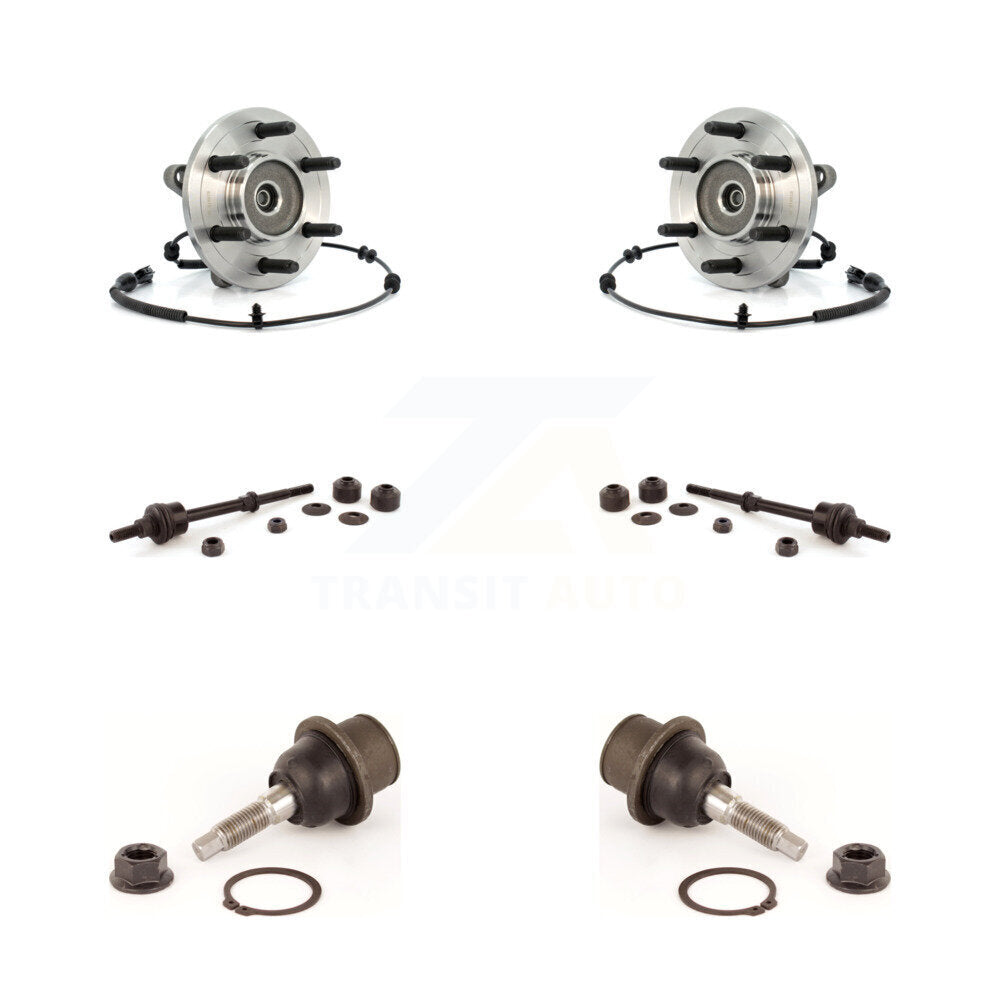 Hub Bearing Lower Ball Joint & Link Front Kit For Ford F-150 Lincoln Mark LT 4WD