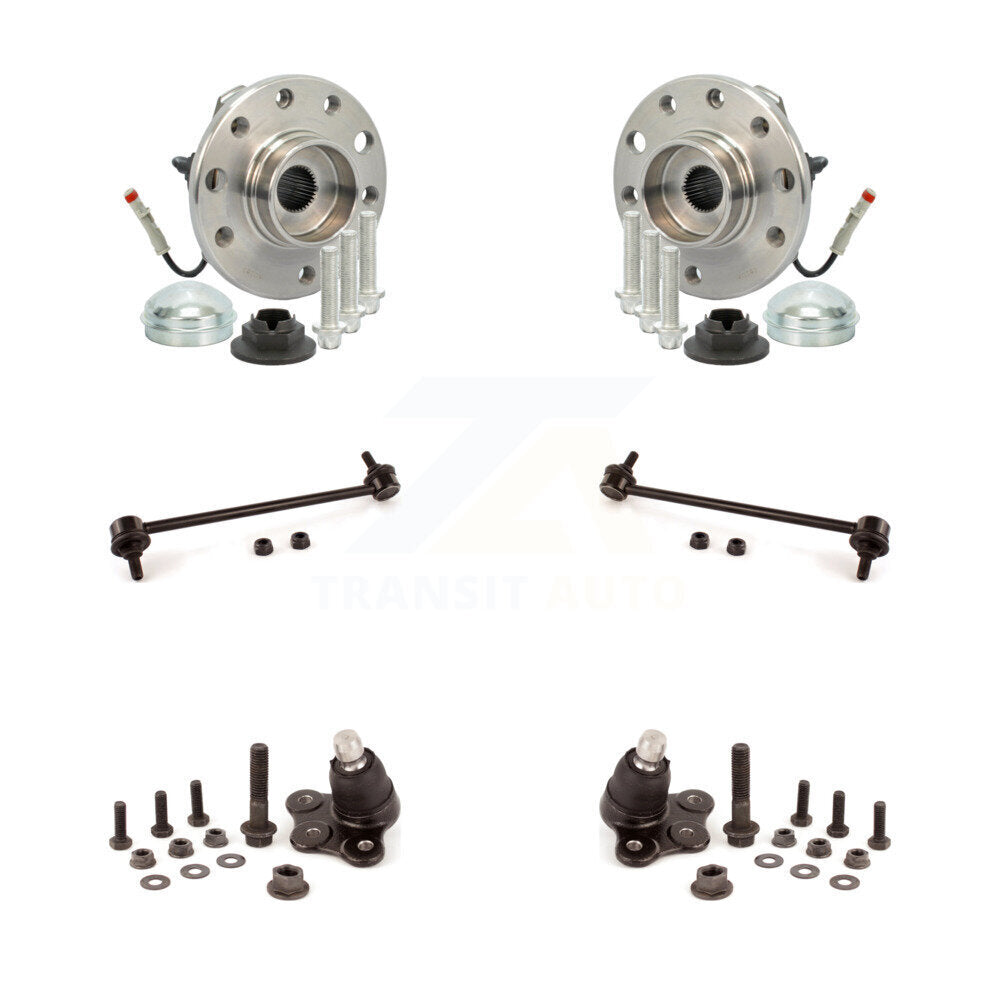 Hub Bearing Lower Ball Joint Sway Bar Link Front Kit For 2008-2009 Saturn Astra