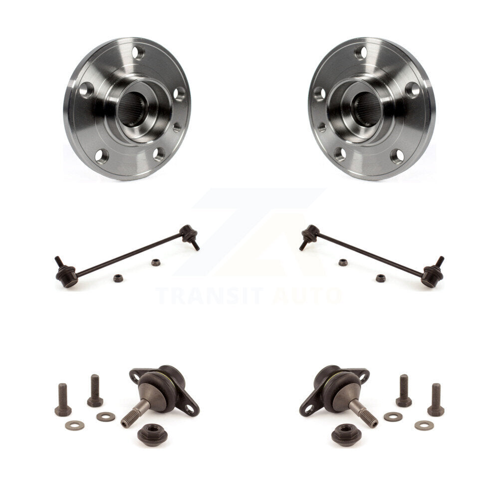 Hub Bearing Lower Ball Joint And Sway Bar Link Front Kit For 2008-2009 Volvo V70