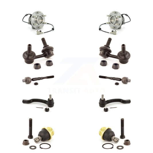 Bearing Lower Ball Joint Outer Inner Tie Rod & Link Front Kit (10Pc) For Nissan