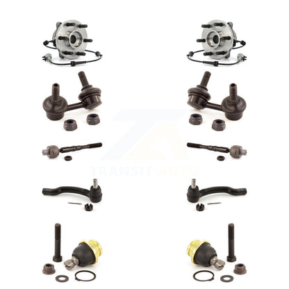 Bearing Lower Ball Joint Outer Inner Tie Rod & Link Front Kit (10Pc) For Nissan