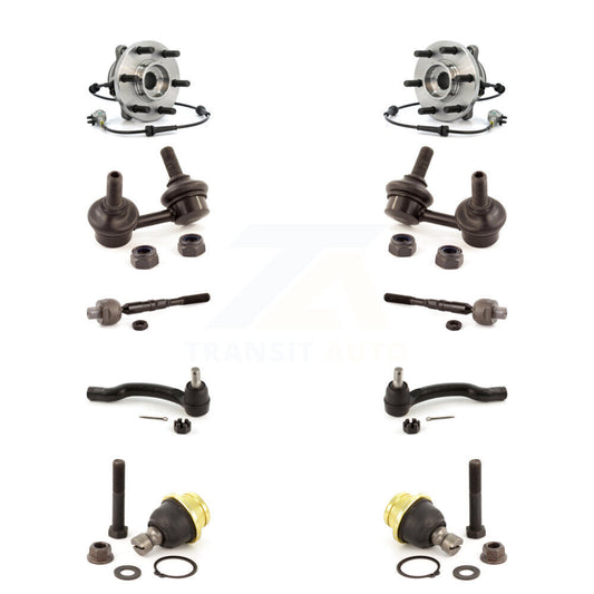 Bearing Lower Ball Joint Outer Inner Tie Rod & Link Front Kit (10Pc) For Nissan