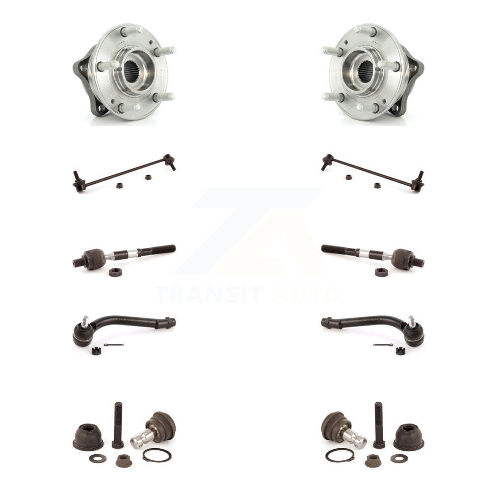 Bearing Lower Ball Joint Outer Inner Tie Rod & Link Front Kit (10Pc) For Hyundai