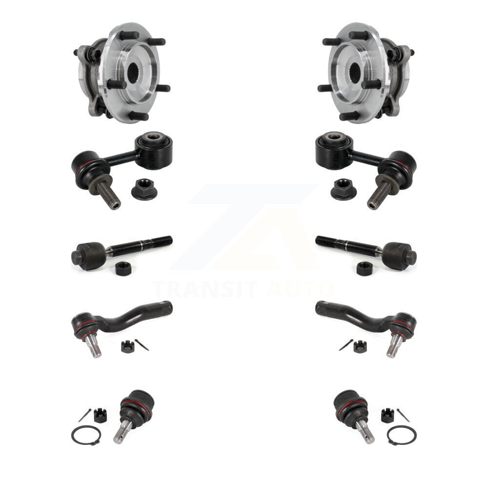 Bearing Lower Ball Joint Outer Inner Tie Rod & Link Front Kit (10Pc) For Toyota