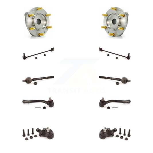 Hub Bearing Lower Ball Joint Outer Inner Tie Rod & Link Front Kit (10Pc) For Kia