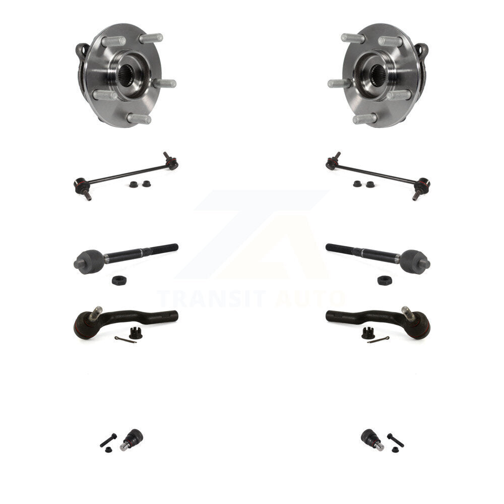 Bearing Lower Ball Joint Outer Inner Tie Rod & Link Front Kit (10Pc) For Mazda 3
