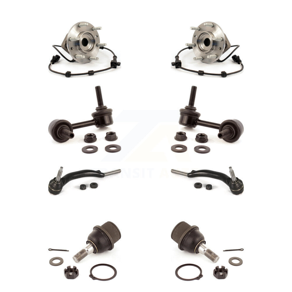 Bearing Lower Ball Joint Outer Tie Rod Link Front Kit (8Pc) For GMC Envoy XL EXT