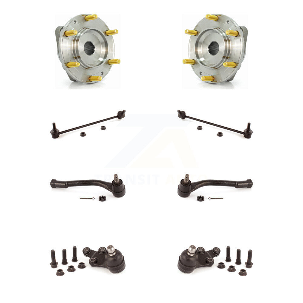 Hub Bearing Lower Ball Joint Outer Tie Rod & Link Front Kit (8Pc) For Kia Sedona