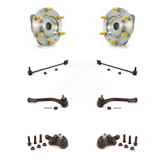 Hub Bearing Lower Ball Joint Outer Tie Rod & Link Front Kit (8Pc) For Kia Sedona