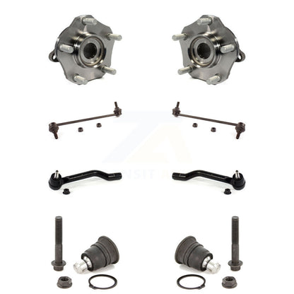 Hub Bearing Lower Ball Joint Outer Tie Rod Link Front Kit (8Pc) For Nissan Rogue