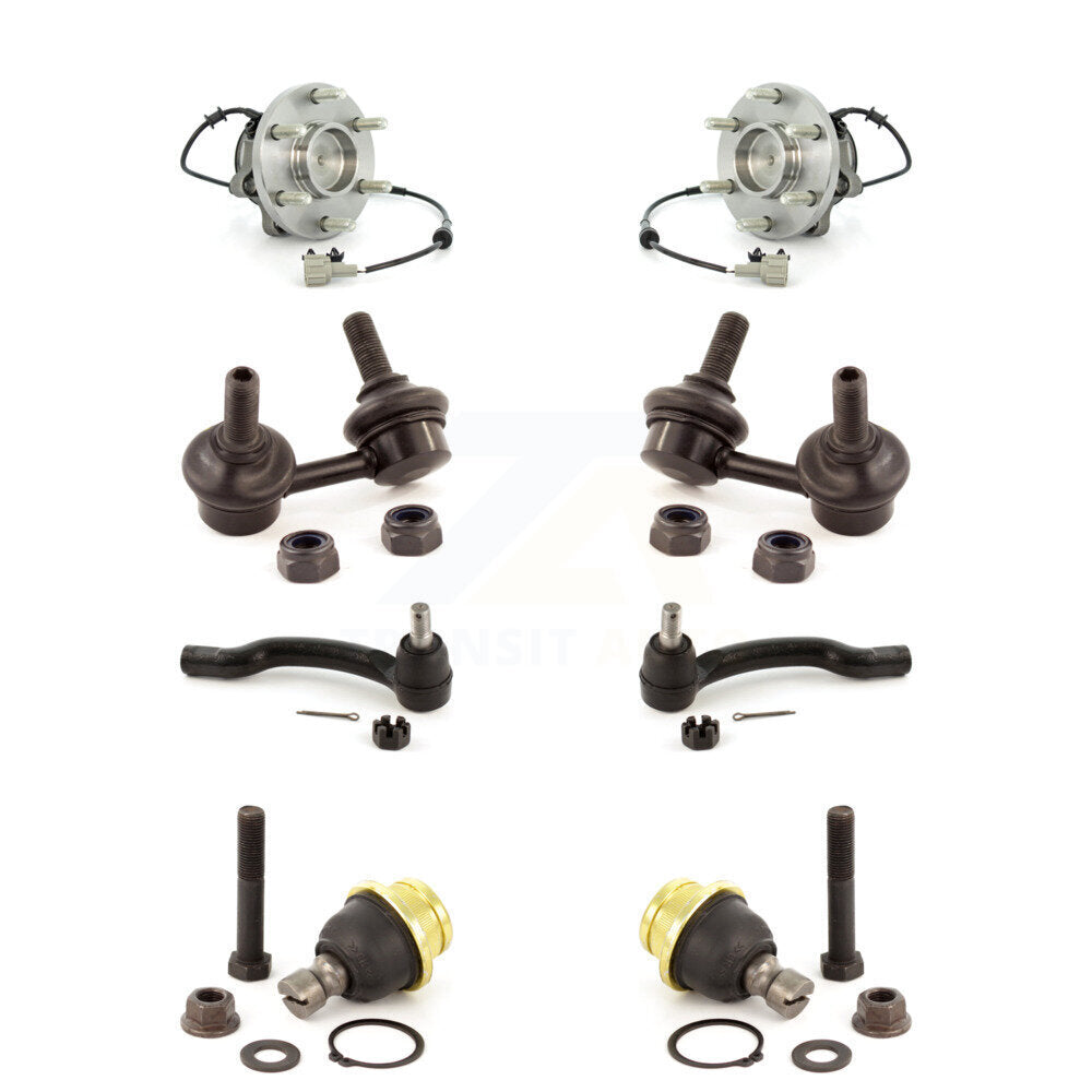 Bearing Lower Ball Joint Outer Tie Rod Link Front Kit (8Pc) For Nissan Frontier