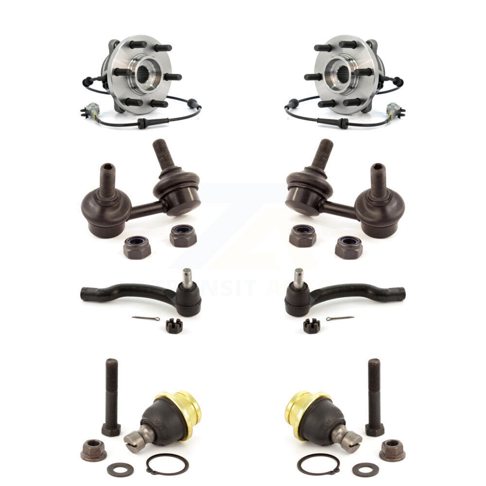 Bearing Lower Ball Joint Outer Tie Rod Link Front Kit (8Pc) For Nissan Frontier