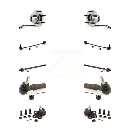 Hub Bearing Lower Ball Joint Outer Inner Tie Rod & Link Front Kit For Saturn Vue