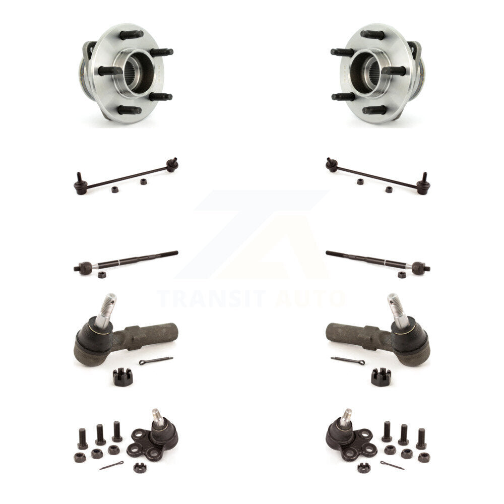 Bearing Lower Ball Joint Outer Inner Tie Rod & Link Front Kit (10Pc) For Pontiac