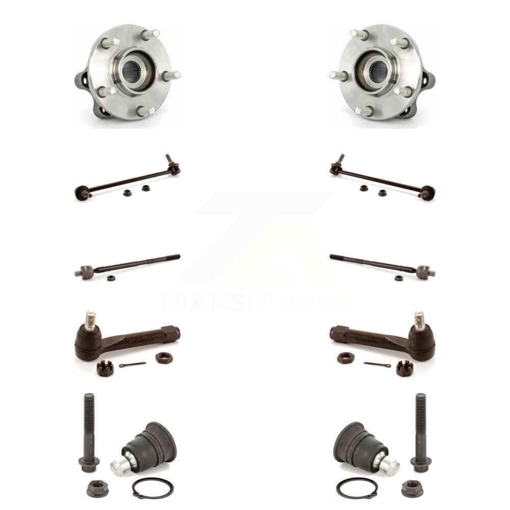 Hub Bearing Lower Ball Joint Outer Inner Tie Rod Link Front Kit For Nissan Quest