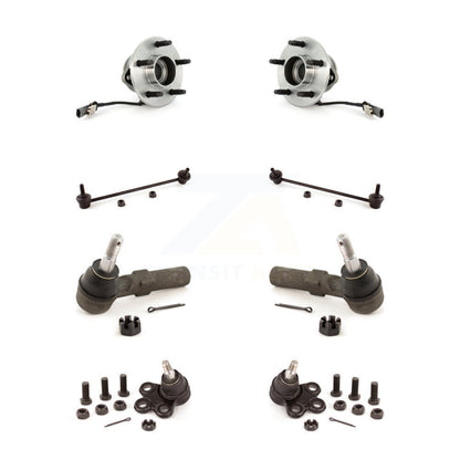 Hub Bearing Lower Ball Joint Outer Tie Rod & Link Front Kit (8Pc) For Saturn Vue