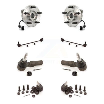 Hub Bearing Lower Ball Joint Outer Tie Rod & Link Front Kit (8Pc) For Chevrolet