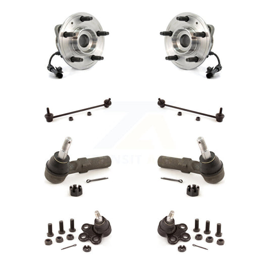 Hub Bearing Lower Ball Joint Outer Tie Rod & Link Front Kit (8Pc) For Chevrolet