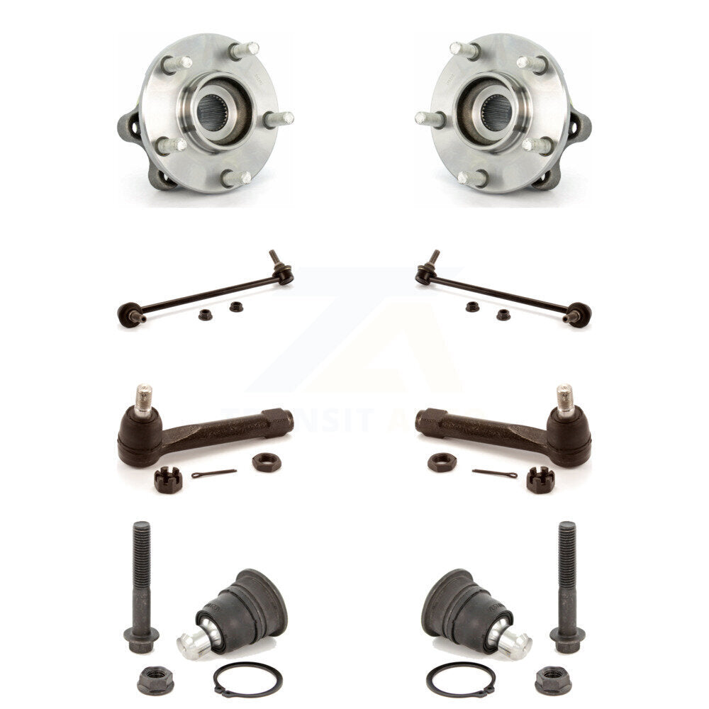 Hub Bearing Lower Ball Joint Outer Tie Rod Link Front Kit (8Pc) For Nissan Quest