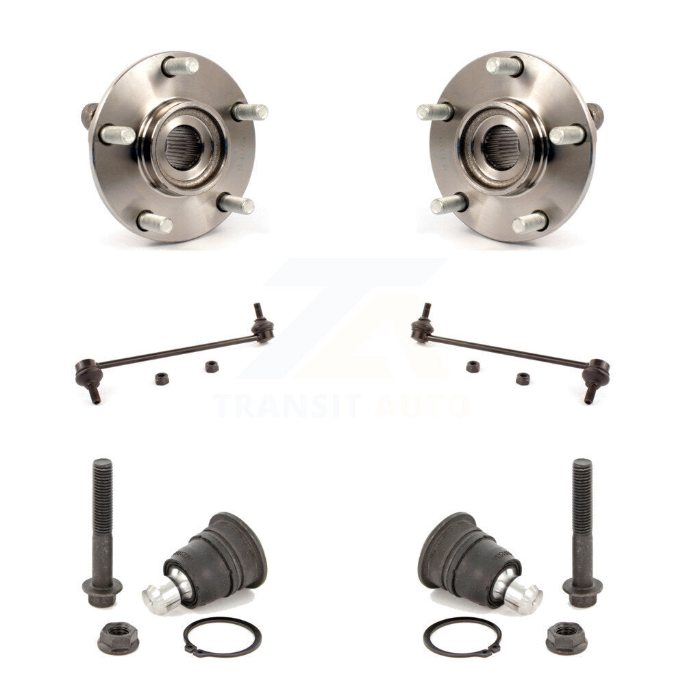 Hub Bearing Lower Ball Joint And Sway Bar Link Front Kit For Nissan Rogue Select