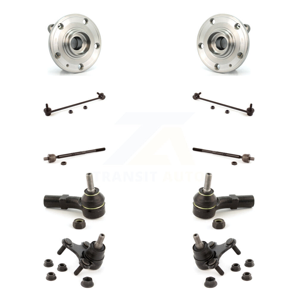 Bearing Lower Ball Joint Outer Inner Tie Rod Link Front Kit (10Pc) For Jetta GTI