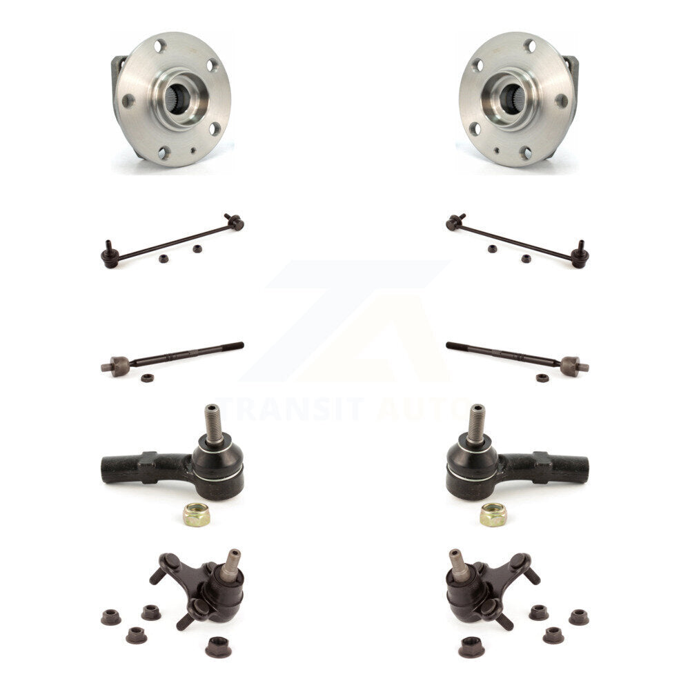 Hub Bearing Lower Ball Joint Outer Inner Tie Rod End Sway Bar Link Front Kit For