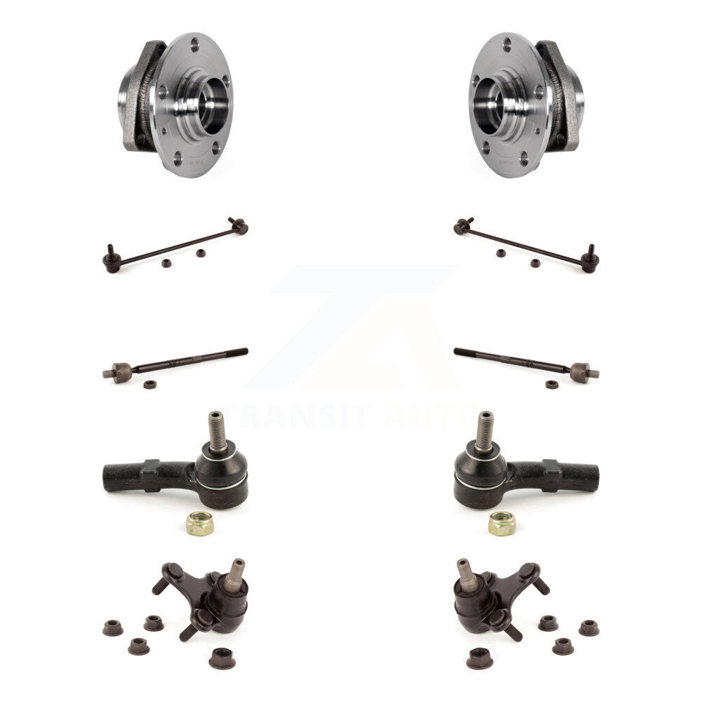 Bearing Lower Ball Joint Outer Inner Tie Rod & Link Front Kit (10Pc) For Audi A3