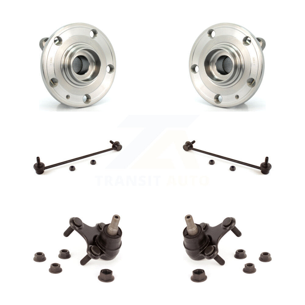 Hub Bearing Lower Ball Joint & Sway Bar Link Front Kit For Volkswagen Passat CC