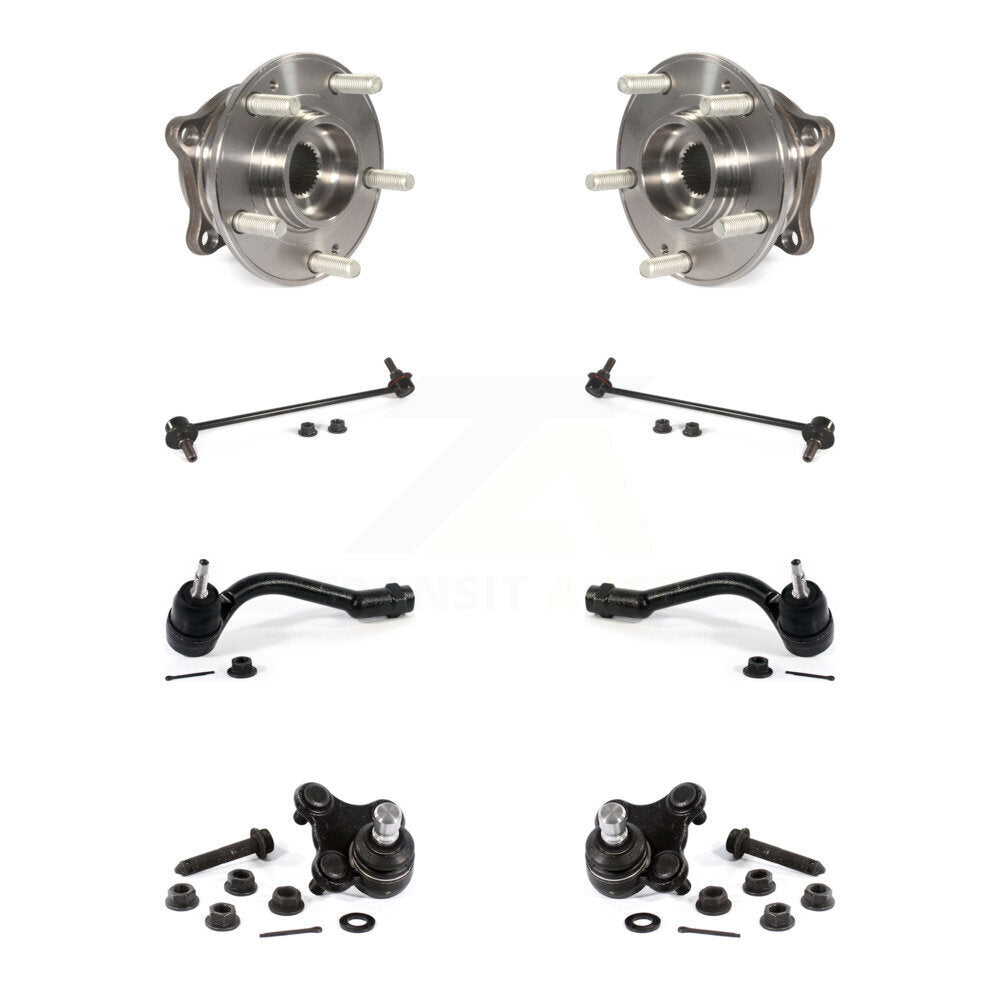 Bearing Lower Ball Joint Outer Tie Rod & Link Front Kit (8Pc) For Hyundai Sonata