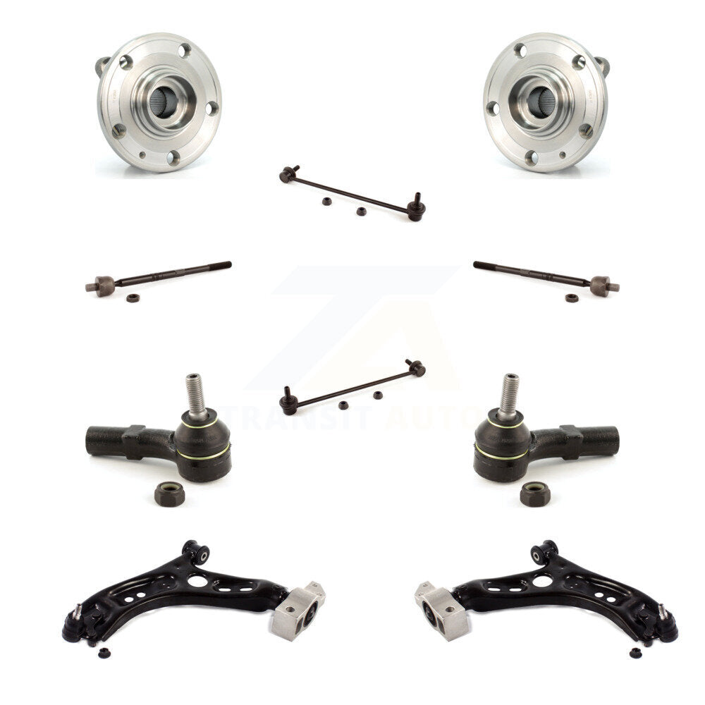 Bearing Lower Arm Outer Inner Tie Rod & Link Front Kit (10Pc) For Volkswagen CC