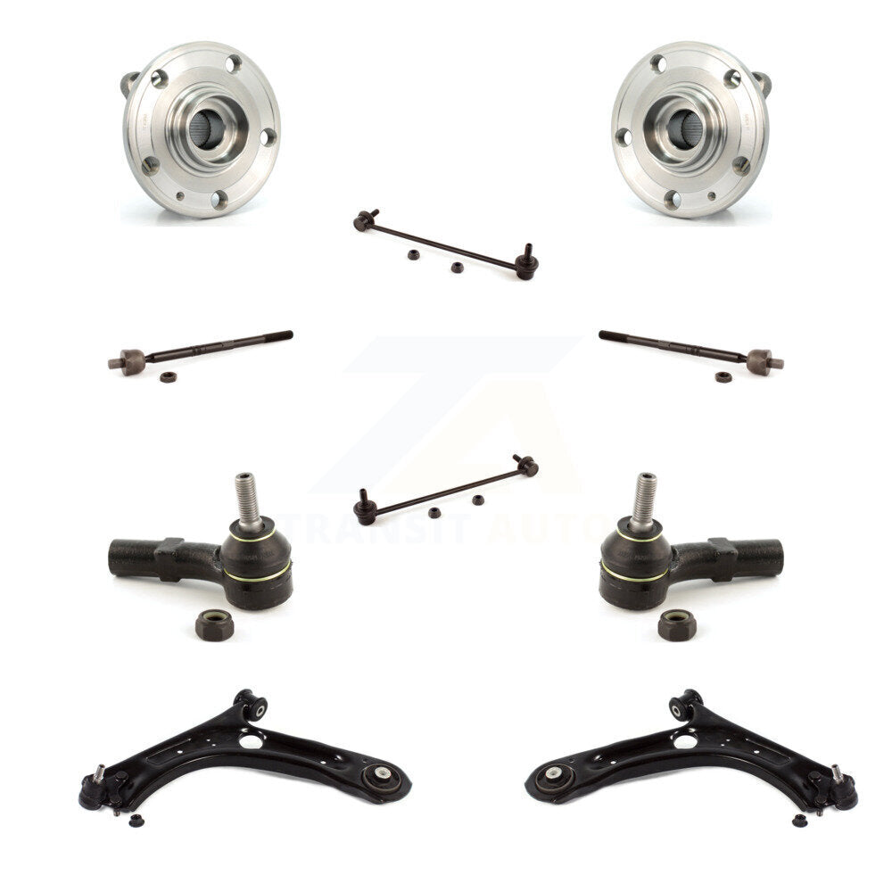 Bearing Lower Control Arm with Ball Joint Outer Inner Tie Rod Link Front Kit For