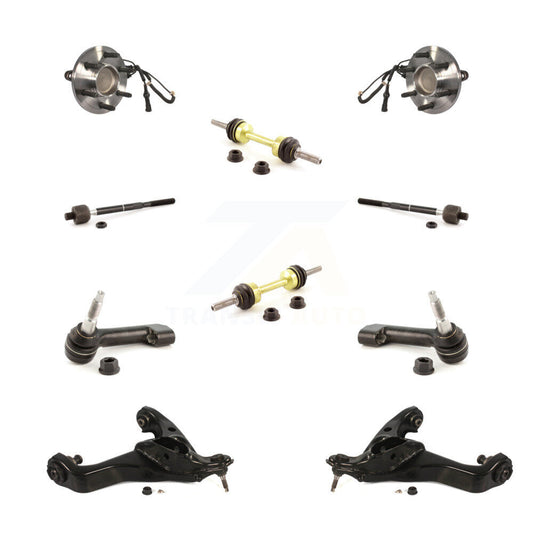 Bearing Lower Control Arm Outer Inner Tie Rod Link Front Kit (10Pc) For Ford RWD