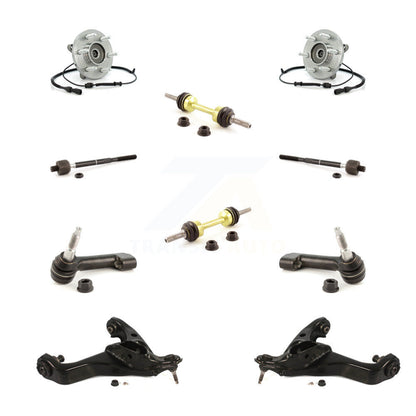 Hub Bearing Lower Control Arm Outer Inner Tie Rod Link Front Kit (10Pc) For Ford