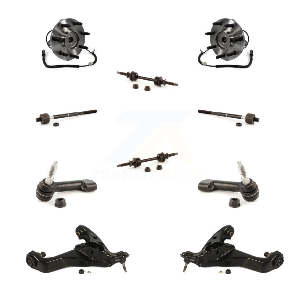 Hub Bearing Lower Control Arm Outer Inner Tie Rod Link Front Kit For Ford F-150