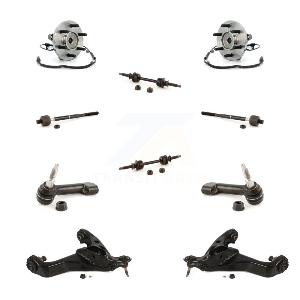 Hub Bearing Lower Control Arm Outer Inner Tie Rod Link Front Kit For Ford F-150