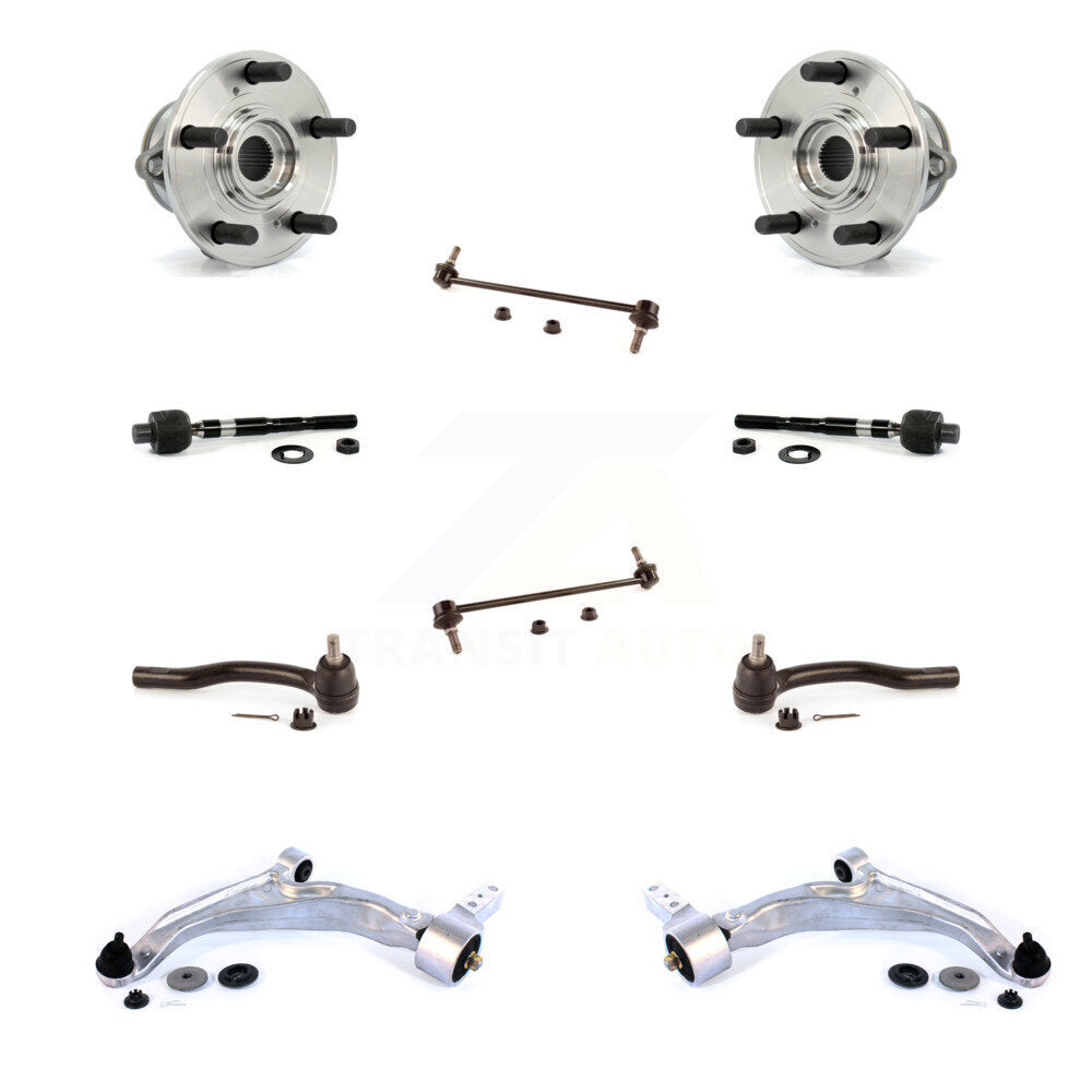 Hub Bearing Lower Arm Outer Inner Tie Rod Link Front Kit (10Pc) For Honda Pilot