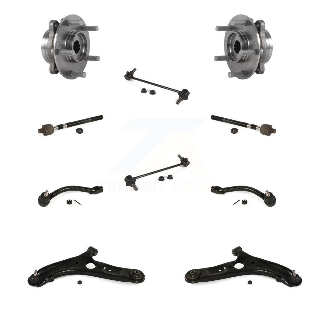 Bearing Lower Control Arm with Ball Joint Outer Inner Tie Rod Link Front Kit For