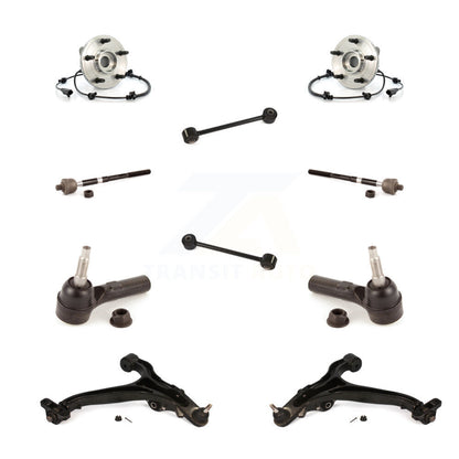 Hub Bearing Lower Control Arm Outer Inner Tie Rod Link Front Kit (10Pc) For Jeep